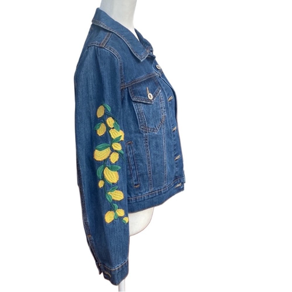 🌿LAST CHANCE🌿 Bagatelle Denim Jacket with Lemon Patches NWT
